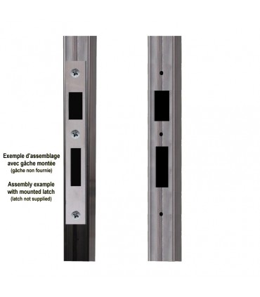 tube 40x40mm longueur 2m usiné pour recevoir une gache de réception