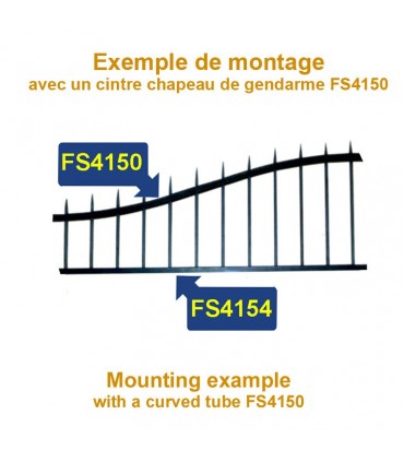 Tube lisse 40x30mm percé trous ø17mm pour portais ou clôtures