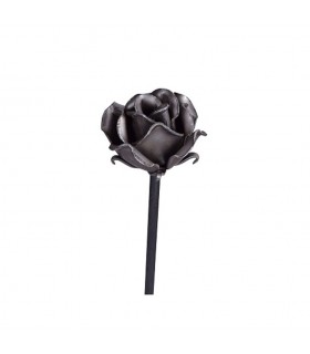 Rose ouverte 60x47mm épaisse montée sur tige acier