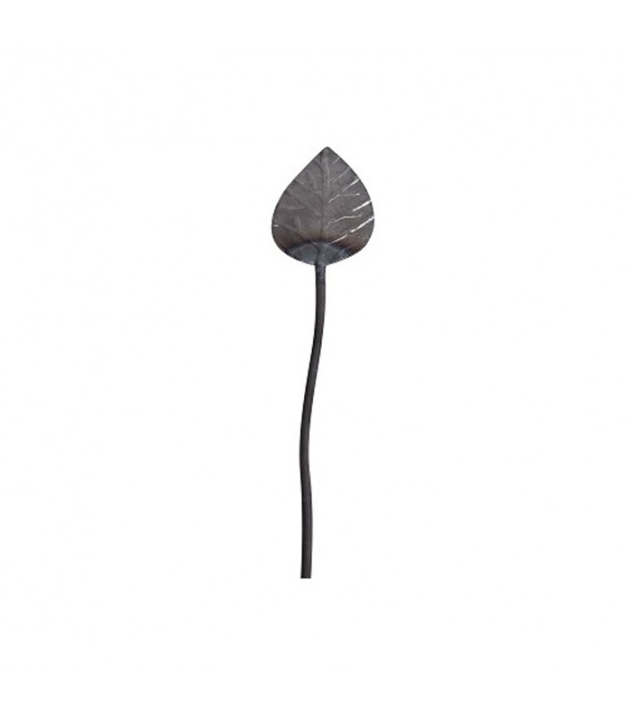 Feuille isolée montée sur tige hauteur 45mm x 30mm pour la décoration