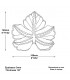 Feuille de vigne 140x155mm en acier forgé épais pour la décoration