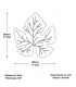 Feuille de vigne 85x85mm en acier forgé épais pour la décoration