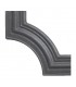 Moulure d'angle pour profilé 45x16 hauteur 125mm pour soubassements de portails