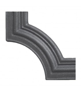 Moulure d'angle pour profilé 45x16 hauteur 125mm pour soubassements de portails