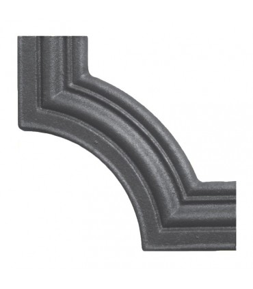 Moulure d'angle pour profilé 45x16 hauteur 125mm pour soubassements de portails