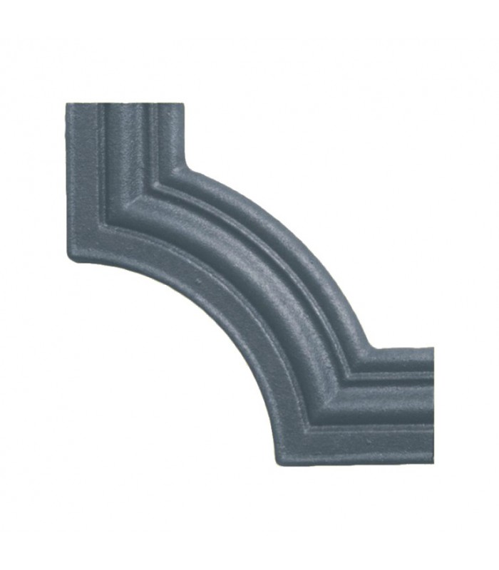 Moulure d'angle pour profilé 35x12mm en fonte pour habillage de soubassement de portail
