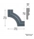 Moulure d'angle pour profilé 35x12mm en fonte pour habillage de soubassement de portail