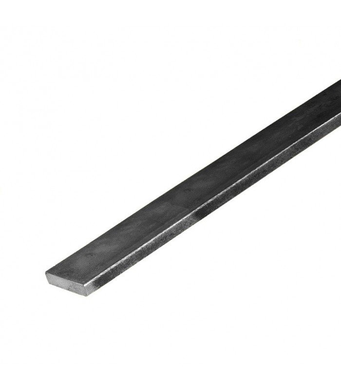 Barre profilée plate 14x6mm longueur 2m lisse en acier laminé brut