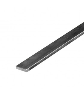 Barre profilée plate 20x4mm longueur 2m lisse en acier laminé brut
