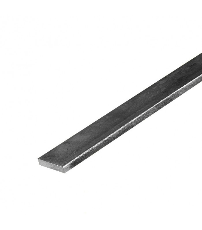Barre profilée plate 20x4mm longueur 2m lisse en acier laminé brut