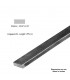 Barre profilée plate 20x8mm longueur 2m lisse en acier laminé brut