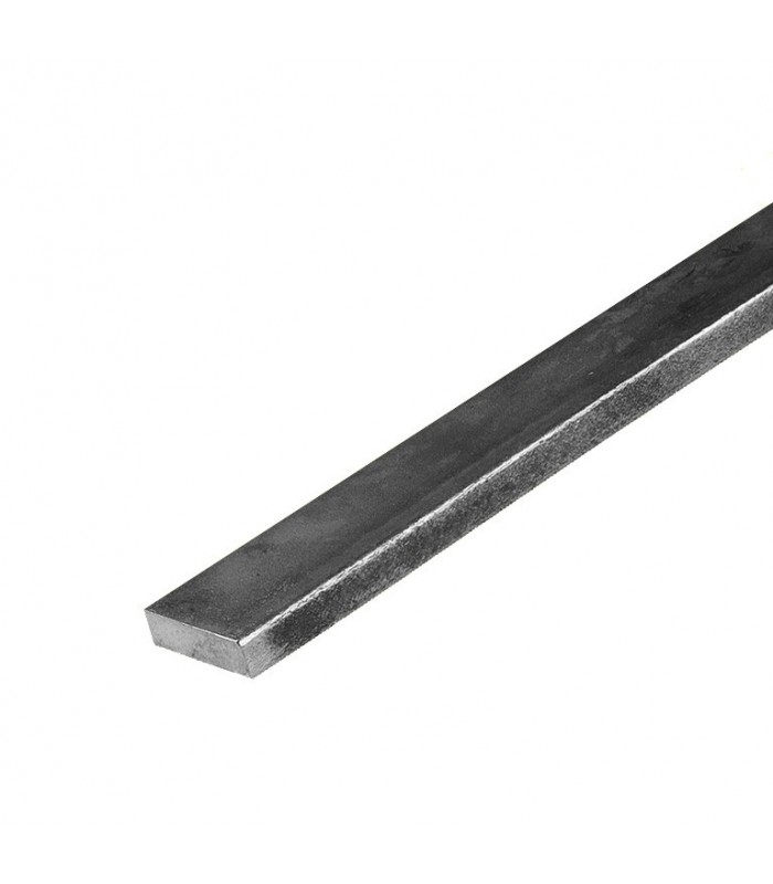 Barre profilée plate 20x8mm longueur 3m lisse en acier laminé brut