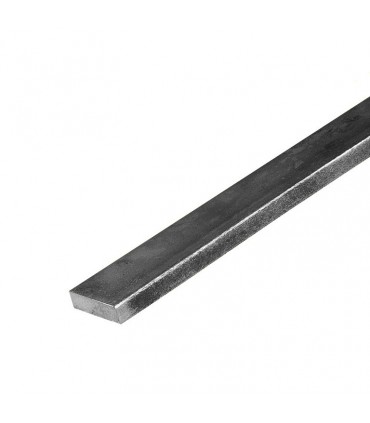 Barre profilée plate 20x8mm longueur 3m lisse en acier laminé brut