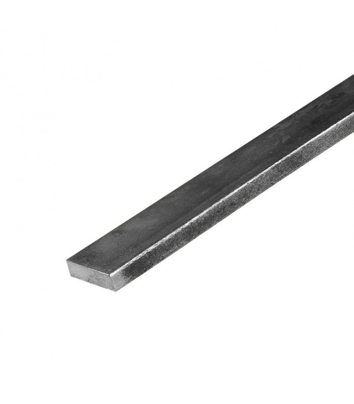 Barre profilée plate 20x10mm longueur 3m lisse en acier laminé brut
