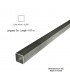 Barre profilée tube 16x16mm longueur 3m carré lisse acier laminé brut