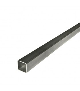 Barre profilée tube 20x20mm longueur 2m carré lisse acier laminé brut
