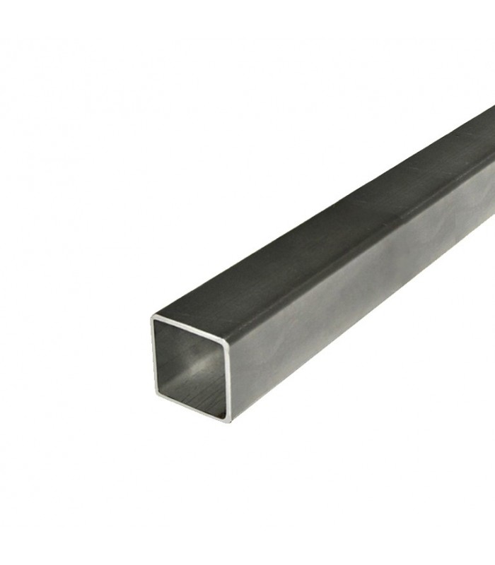 Barre profilée tube 50x50mm longueur 2m carré lisse acier laminé brut