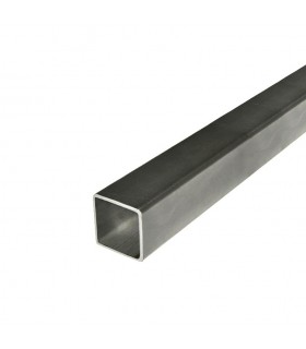 Barre profilée tube 50x50mm longueur 3m carré lisse acier laminé brut