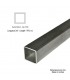 Barre profilée tube 60x60mm longueur 2m carré lisse acier laminé brut