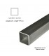 Barre profilée tube 80x80mm longueur 2m carré lisse acier laminé brut