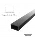 Barre profilée tube 40x20mm longueur 3m rectangulaire lisse acier brut