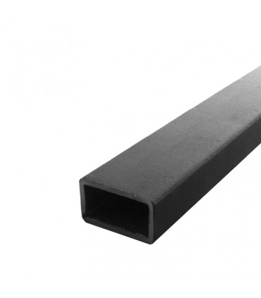 Barre profilée tube 80x40mm longueur 2m rectangulaire lisse acier brut