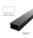 Barre profilée tube 80x40mm longueur 2m rectangulaire lisse acier brut