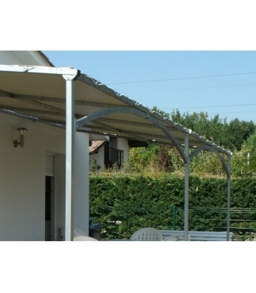 Pergola murale Mistral 6mx3m livrée en kit à assembler sans soudure