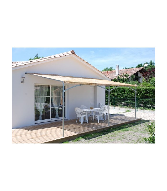 Pergola murale Mistral 6mx4m  livrée en kit à assembler sans soudure