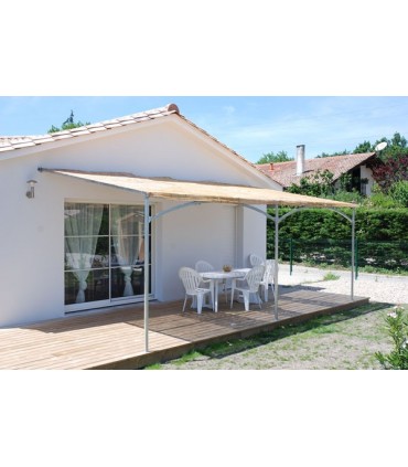 Pergola murale Mistral 6mx4m  livrée en kit à assembler sans soudure