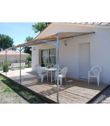 Pergola murale Mistral 6mx4m  livrée en kit à assembler sans soudure