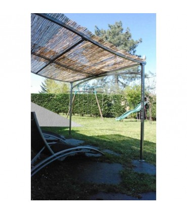 Pergola murale Alizée 3mx3m livrée en kit à assembler sans soudure