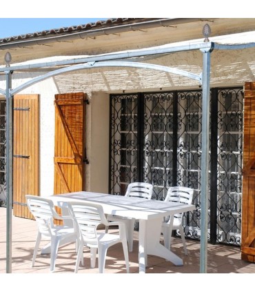 Pergola murale Alizée 6mx3m  livrée en kit à assembler sans soudure