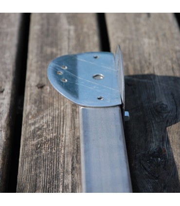 Platine inclinée acier galvanisé de fixation de pergola mistral ou alizée