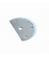 Platine demi lune acier galvanisé de fixation de pergola mistral ou alizée