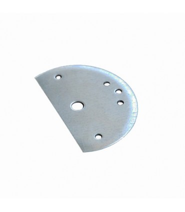 Platine demi lune acier galvanisé de fixation de pergola mistral ou alizée
