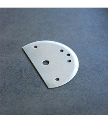 Platine demi lune acier galvanisé de fixation de pergola mistral ou alizée