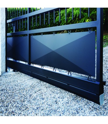 Système 2 chariots de guidage rail de 72x72mm pour portails autoportant 4.5m