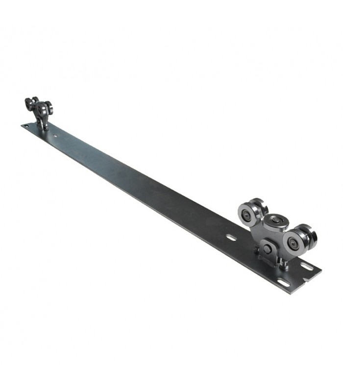 Système 2 chariots de guidage rail 68x68mm pour portails autoportant 5m