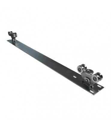 Système 2 chariots de guidage rail de 72x72mm pour portails autoportant 4.5m