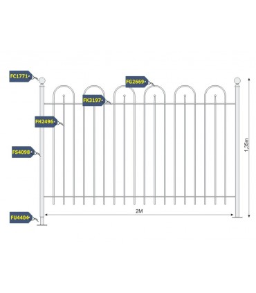 Barrière de piscine en kit normalisée en kit à souder soi-même