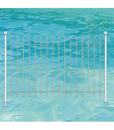 Poteau de piscine seul 40x40mm livré en KIT à souder soi-même