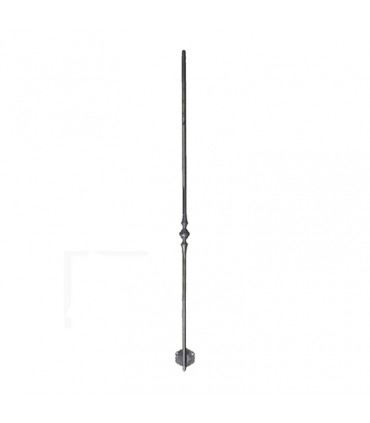 Balustre forgé coudé 1100mm rond ø14mm pour escaliers avec motif central et garde corps