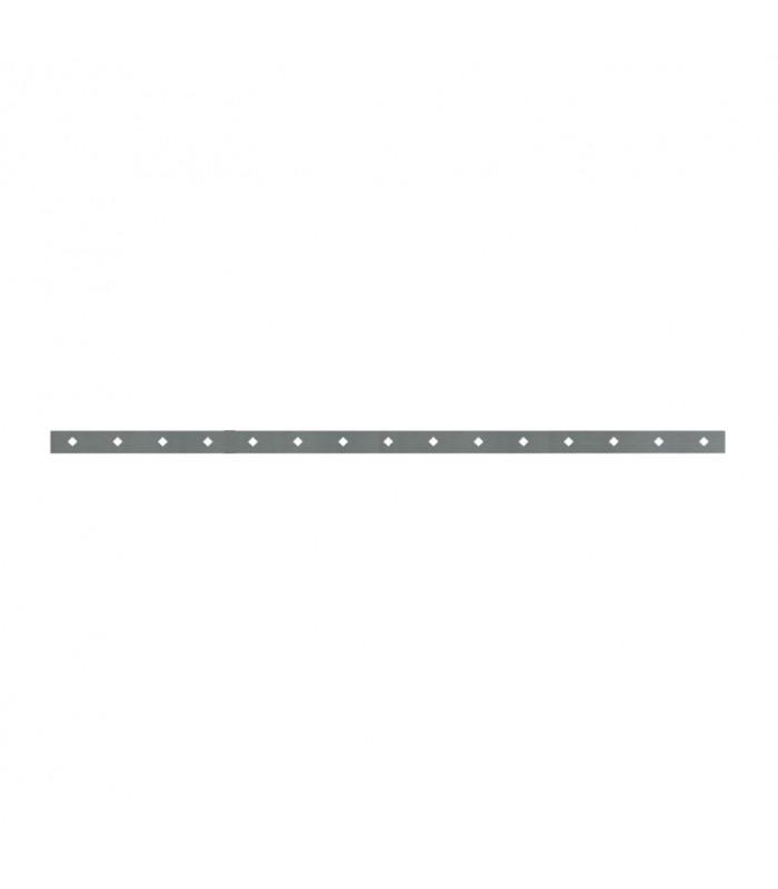 Barre poinçonnée 40x8mm 15 trous 16x16mm obliques longueur 2m pour clôtures et grilles
