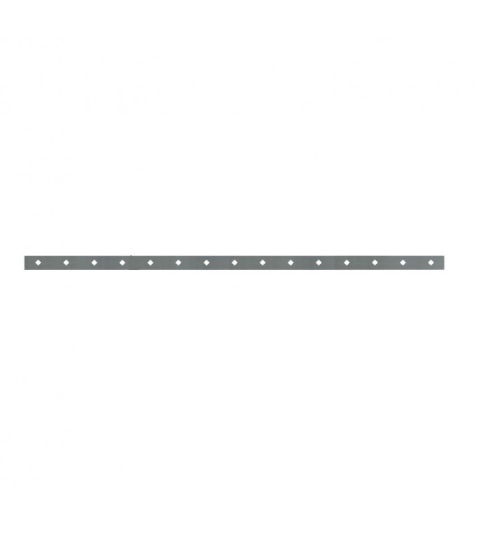 Barre poinçonnée 40x8mm 15 trous 14x14mm obliques longueur 2m pour clôtures et grilles