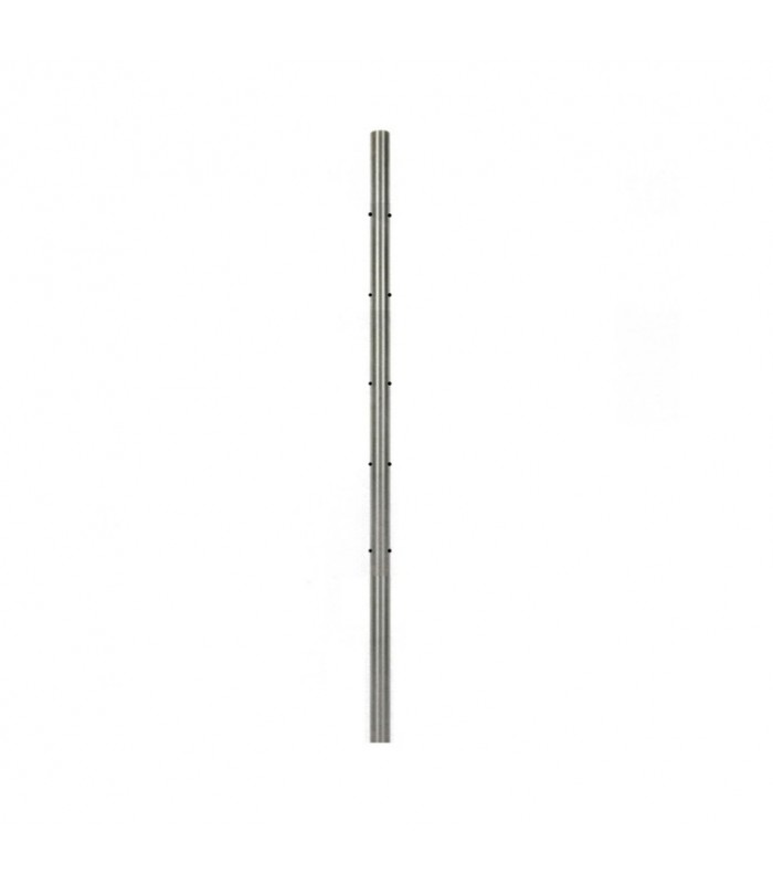 Poteau Ø42,4mm intermédiaire fixation à l'anglaise, pour montage cable traversant ø4mm INOX 316