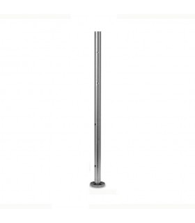 Poteau départ droit taraudé M6 montage câble et verre INOX316