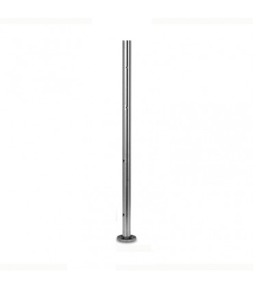 Poteau départ droit taraudé M6 montage câble et verre INOX316