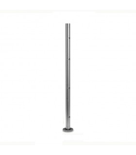 Poteau départ gauche taraudé M6 montage câble et verre INOX316