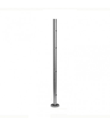 Poteau départ gauche taraudé M6 montage câble et verre INOX316